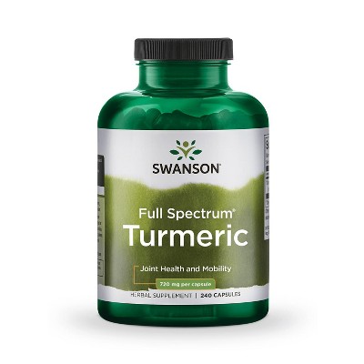 Swanson Herbal Supplement Full Spectrum Turmeric 720 mg Capsule, 240ct .