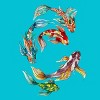 Girl's Design By Humans Watercolor and Ink Abstract Koi Fish By Owlsome T-Shirt - 2 of 3
