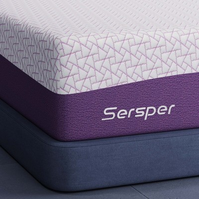 Sersper 12 inch AeroChar Cooling Gel Memory Foam Mattress, CertiPUR-US & OEKO-TEX Certified