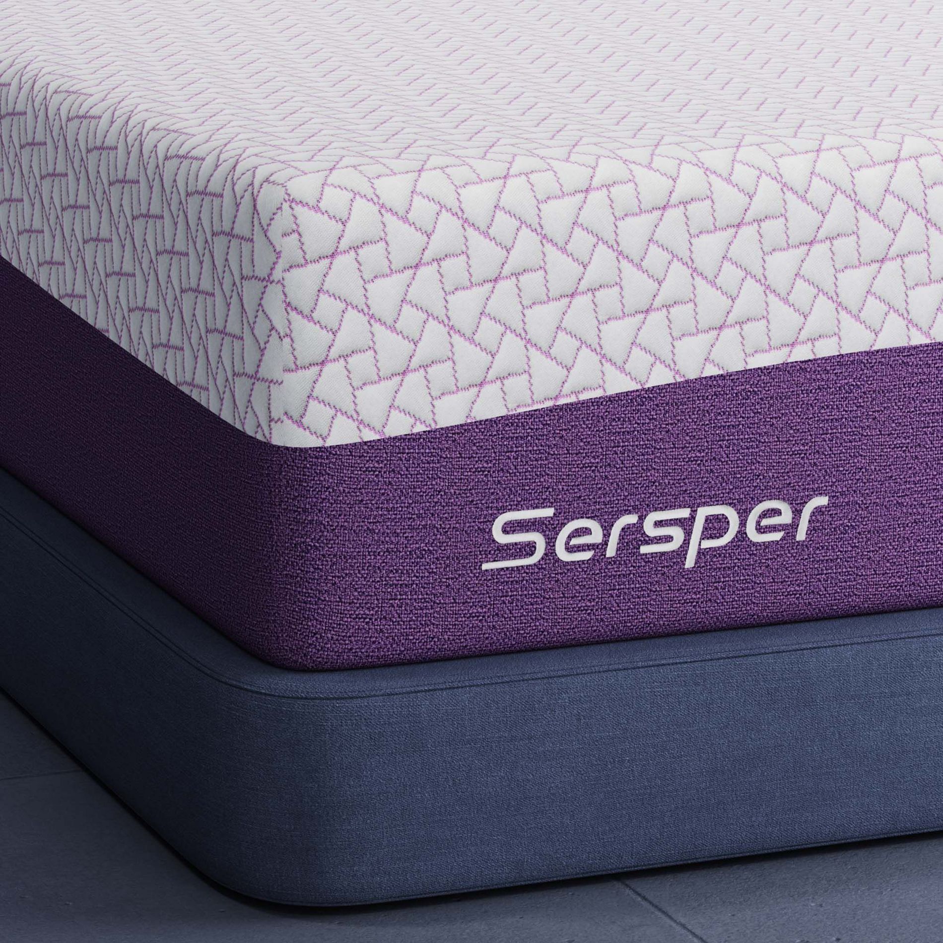 Sersper 12 inch AeroChar Cooling Gel Memory Foam Mattress, CertiPUR-US & OEKO-TEX Certified