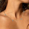 14K Gold Plated Tassel Drop White/Turquoise/Purple/Rose CZ Beads Charm Choker Necklace for Women Trendy Jewelry - 3 of 4