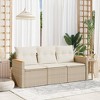 vidaXL Garden Sofa Set Beige Poly Rattan Large Modular Garden Sofa Set - 2 of 4
