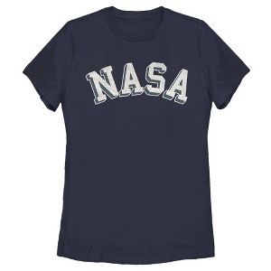 Women's NASA Curved 3D Bold Logo T-Shirt - 1 of 4