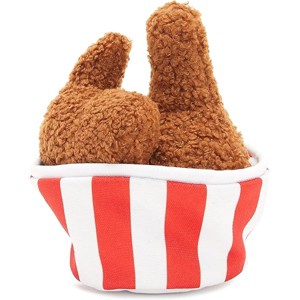 Barkbox 2 in 1 Interactive Plush Dog Toy - Rip and Reveal Toy for Dogs and Puppies - Stimulating Squeaky Pet Toys | Bucket o' Fried Licken - 1 of 1