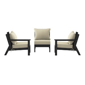 WestinTrends Avalon Outdoor Patio HDPE Sectional Sofa with Patio Cushions - 1 of 4