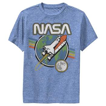 Nasa Space Shuttle Launch Youth Boys Navy Blue Graphic T-shirt : Target