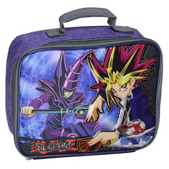 Yu-Gi-Oh Lunch Box Dark Magician insulated Lunch Bag Tote Trading Cards Holder Purple