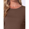 cheibear Women's Long Sleeve Crewneck Drawstring Elastic Waistband Lounge Sets with Pockets - 4 of 4