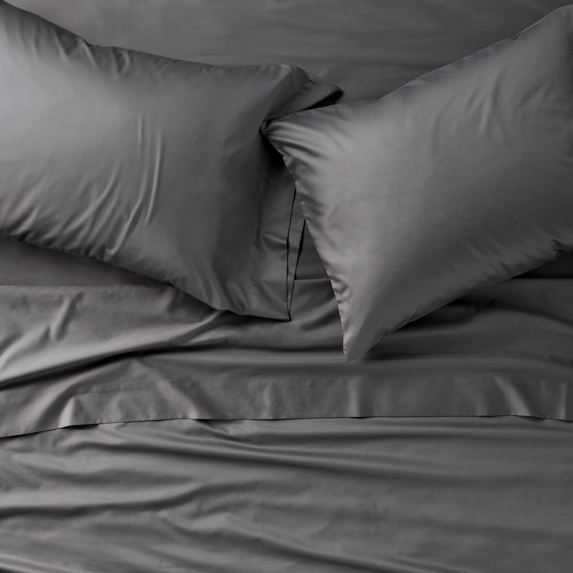 King 600 Thread Count Sateen Sheet Set Dark Gray - Casaluna™