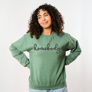 Simply Sage Market Embroidered Homebody Cursive Sweatshirt - 1 of 4