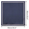 Elerevyo Women Polka Dots Large Vintage Satin Square Neckerchief Head Wrap Bandanas 35.4" X 35.4" - 3 of 4