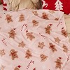 Christmas Throw Blanket for Couch - Soft and Warm Gingerbread Throw Blanket Christmas Decoration Gifts for Women - 2 of 4