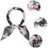 Allegra K Women's Chiffon Floral Print Square Scarves Kerchief Neck Scarf Neckerchief - 4 of 4