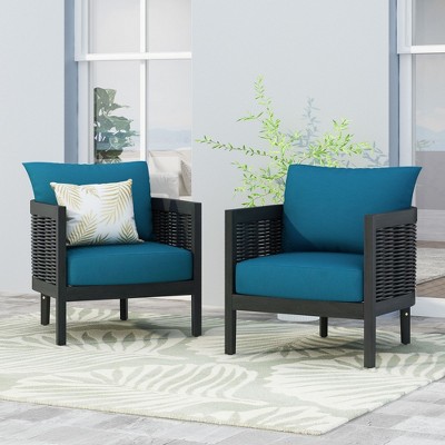 Sapphtopaz Patio Dining Chairs Modern Outdoor Chair with Waterproof Thick Cushion for Patio, Porch, Yard