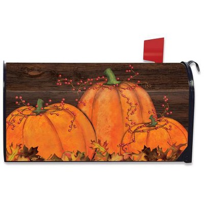 Briarwood Lane Rustic Pumpkin Patch Fall Magnetic Mailbox Cover Autumn Primitive Standard