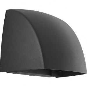 Progress Lighting Cornice 1-Light Outdoor LED Wall Sconce, Black Aluminum, Antique Bronze Shade - 1 of 2