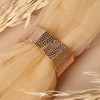 SOHI Women's California Gold Dented Cuff Bracelet - 2 of 4