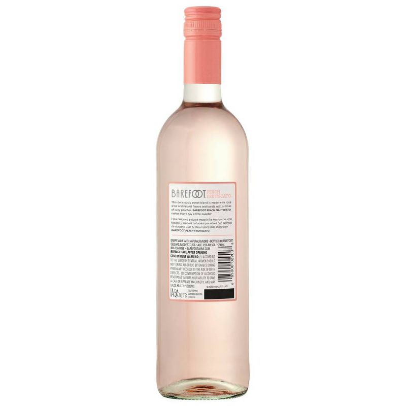 Barefoot Cellars Fruitscato Peach Moscato Sweet Wine - 750ml Bottle, 3 of 6