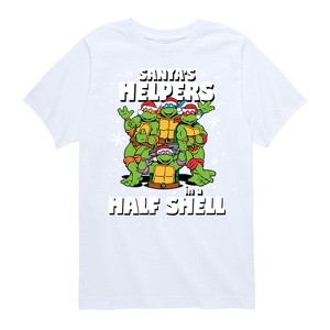 Boys' - Teenage Mutant Ninja Turtles - Santas Helpers In A Half Shell Short Sleeve Graphic T-Shirt - 1 of 4