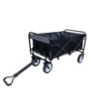 FURNIinspire Outdoor Serving Carts 360lbs Foldable Wagon Cart Beach Wagon Utility Cart Wagon Grocery Cart for Fishing, Black, 35.04"*21.65"*38.98" - 4 of 4