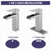ChicFurnit Bathroom Sink Faucet Black Waterfall Single Handle Vanity Faucet with Overflow Drain for Stylish Spaces, Silver, 13"*8.3"*4" - 4 of 4