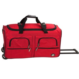 Rockland Rolling Duffel Bag RED 30" - 1 of 4