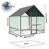Artloge New Upgraded Extra Large Metal Chicken Coop Walk-in Poultry Cage Hen House with Rust-proof Tubes & Oxford Full Cover Top & High Entrance - 2 of 4