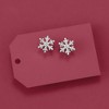 Ross-Simons 0.15 ct. t.w. Diamond Snowflake Stud Earrings in 14kt White Gold - 3 of 4