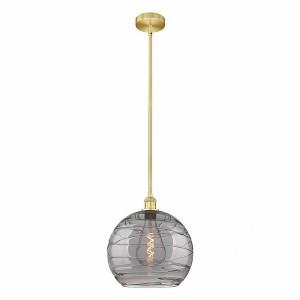Athens Deco Swirl - 1 Light Stem Hung Pendant In Industrial Style-14.63 Inches Tall and 13.75 Inches Wide - 1 of 1