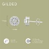Gilded Lab-Grown Diamond Sterling Silver & 14KT Yellow Gold-Plated Stud Earrings for Women, Round Halo Shaped, 1/4, 1/2, 3/4, 1 Carat Total Weight - 4 of 4
