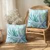 Coastal Nautical Starfish Pillow Covers 18x18 Set of 2 Ocean Coral Seagrass Summer Decorative Throw Pillow Cases - 3 of 4
