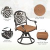 Jojoka Swivel Patio Dining Chairs Set of 2,Aluminum Patio Chairs with Detachable Cushionsfor Backyard,Brown - 3 of 4