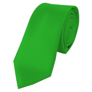 Men's Solid Color Microfiber Poly Woven Slim 2.25 Inch Wide And 57 Inch Long Necktie - 1 of 4