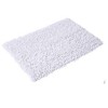 Knightsbridge Chenille Shaggy 220 GSF Anti-Skid Back Bath Rug 20 x 30 - White - image 2 of 4