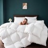 Wellos White All Season Feather Down Comforter 100% Cotton Cover with Corner Tabs - 2 of 4