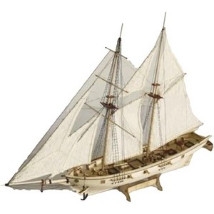 Wooden Ship Model Building Kits - 1/100 Scale DIY Hobby Wooden Ships Science Equipmen Assembly Model Boat Kits Sailing Boat Kit Decor Toy Gift - 1 of 4