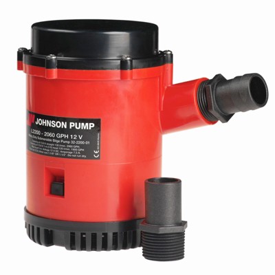Johnson Pumps Heavy Duty Bilge Pump 2200 Series 12V - 2200 GPH, Model 22004_68
