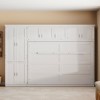 NicBex Queen Size Murphy Bed 117.5" Wooden Frame Murphy Bed Cabinet Queen Wall Bed with Spacious Cabinets for Living Room - 4 of 4