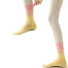 Anna-Kaci 2 Pairs Gradient Ribbed Crew Socks with Non-Slip Grip Bottom for Indoor or Studio Use - 2 of 3