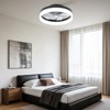 Warmiplanet 20" Flush Mount Ceiling Fans with Lights and Remote Control,Black, Transparent Fan Blades, APP Control Available,DC Motor - 4 of 4
