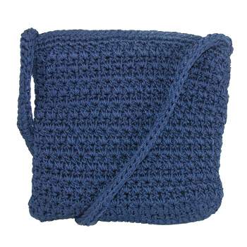 CTM Women's Crochet Crossbody Handbag