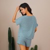 Women's Cozy Tee & Shorts Pajama Set - Cupshe - 3 of 4