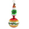 Blu Bom 6.25 In Santa On Holly Flower Reflector Ornament Ball Christmas Tree Ornaments - 3 of 3