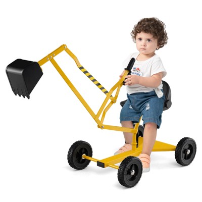 Safstar Sand Digger for Kids w/2-Handed Controls Flexible Shovel 360° Rotatable Function