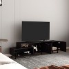 Vynxaria Modern TV Stand, 3 Doors, 1 Shelf, 50" TV Capacity, Compact Design - 4 of 4