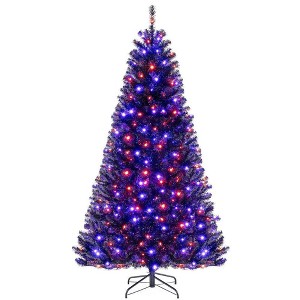 Resenkos 7-Ft Black Artificial Halloween Christmas Tree with Spooky Sounds - Black - 1 of 4