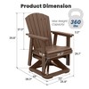 HYLEORY Adirondack Swivel Rocking Glider Chair, HDPE Resin Rocking Glider Chair - 3 of 4