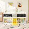 Tangkula Low Loft Bed Twin Size Wooden Bed Frame Kid's Cabin Bed w/ Bookcases - 3 of 4