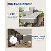 Retractable Awnings for Patio, Manual Patio Awning, Fade and Tear Resistant Fabric,Crank Handle, for Patio, Deck, Garden - 4 of 4