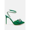 Winged High Heel Rhinestone Embellished Sandals Women - 2 of 4